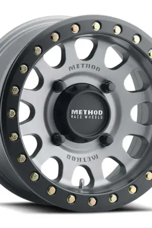 Holiday Sale Method MR401 UTV Beadlock 15x7 / 5+2/38mm Offset / 4x156 / 132mm CB Titanium Wheel- Matte Black Ring