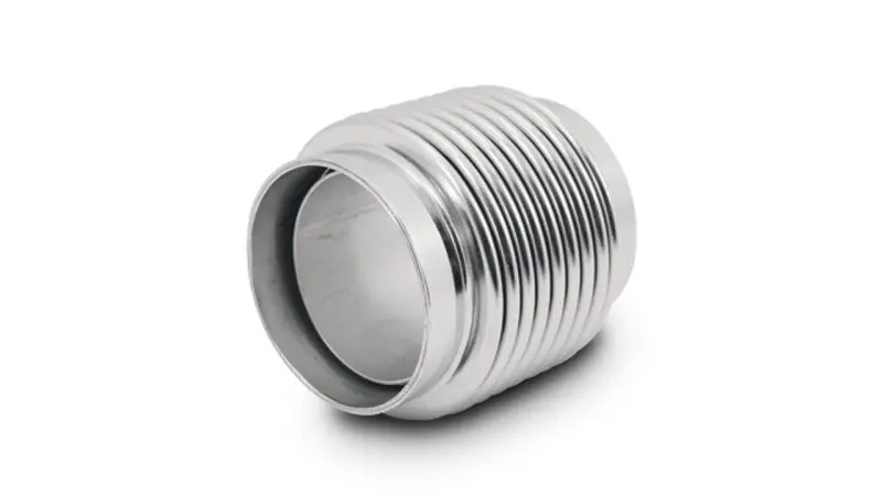Vibrant 1.75in ID x 2.50in Long 321SS Electro Polished Motorsport Bellows w/Neck & Liner Special Offer