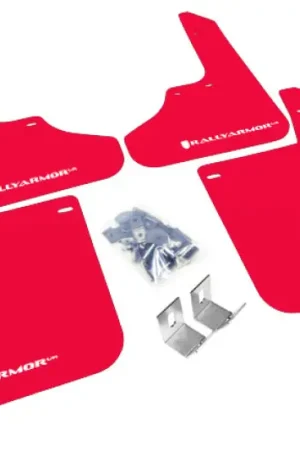 Clearance Rally Armor 93-01 Subaru Impreza RS Red UR Mud Flap w/ White Logo