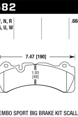 Special Discount Hawk Brembo Scallped DTC-60 Race Brake Pads
