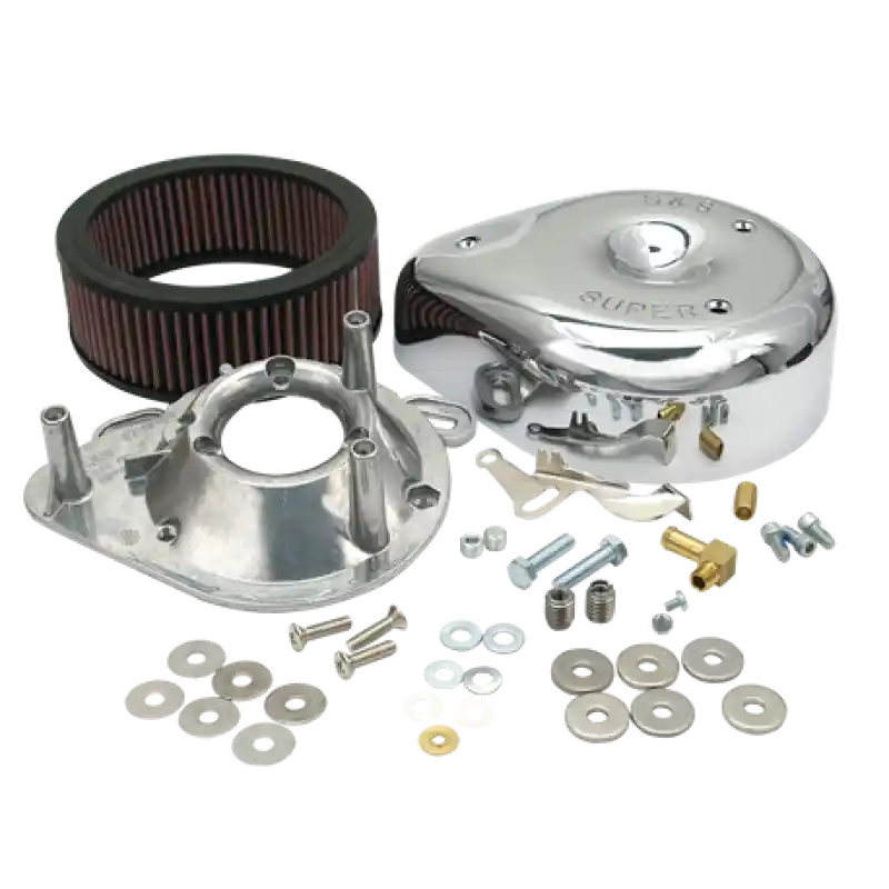 S&S Cycle 84-92 BT/86-90 Sportster Models Teardrop Chrome Air Cleaner Cover for S&S Super E/G Carb Genuine