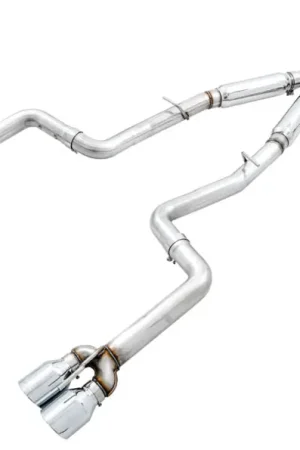 Save Now AWE Tuning 2015+ Dodge Challenger 6.4L/6.2L SC Track Edition Exhaust - Quad Chrome Silver Tips