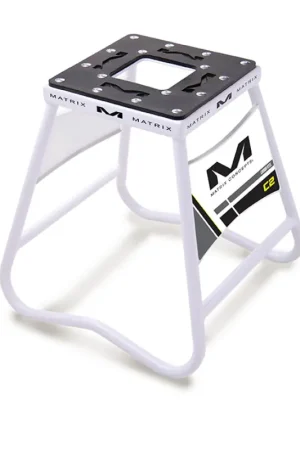 Matrix Concepts C2 Steel Stand with Nameplate - White Exclusive