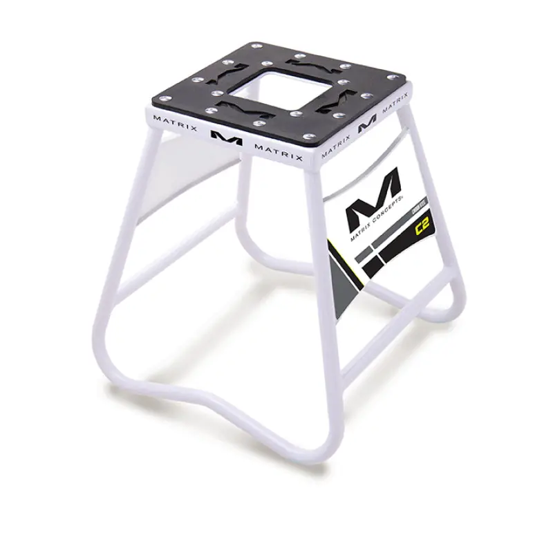 Matrix Concepts C2 Steel Stand with Nameplate - White Exclusive