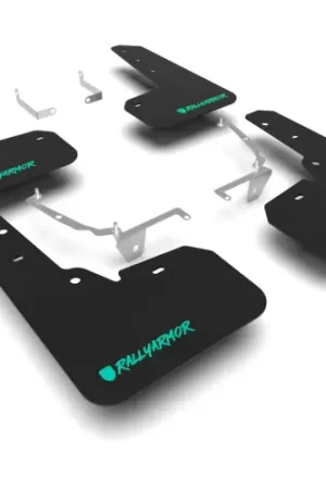 Fast Shipping Rally Armor 13-17 Subaru Crosstrek XV Black UR Mud Flap w/Teal Altered Font Logo
