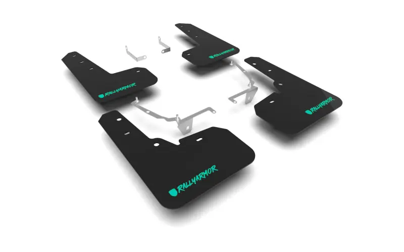 Fast Shipping Rally Armor 13-17 Subaru Crosstrek XV Black UR Mud Flap w/Teal Altered Font Logo