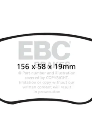 Best Seller EBC 98-05 Volvo C70 2.3 Turbo T5 (16in Wheels) Redstuff Front Brake Pads