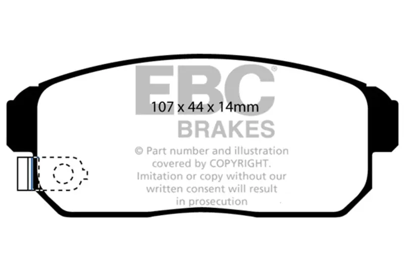 In Demand EBC 03-12 Mazda RX8 1.3 Rotary (Standard Suspension) Bluestuff Rear Brake Pads