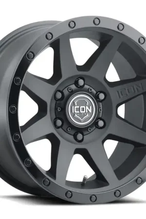 ICON Rebound 17x8.5 5x150 25mm Offset 5.75in BS 110.1mm Bore Double Black Wheel Bargain