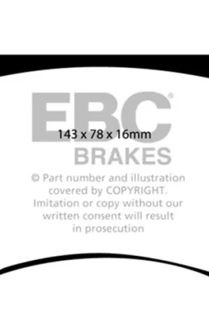 EBC 05-10 Chrysler 300C 6.1 SRT8 Redstuff Front Brake Pads Modern