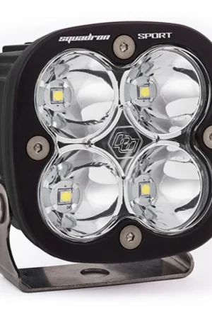 Baja Designs Squadron Sport Spot Pattern Black LED Light Pod - Clear Certified