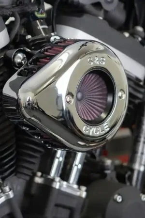 S&S Cycle 2007+ XL Models Stealth Air Stinger w/ Chrome Teardrop Viral