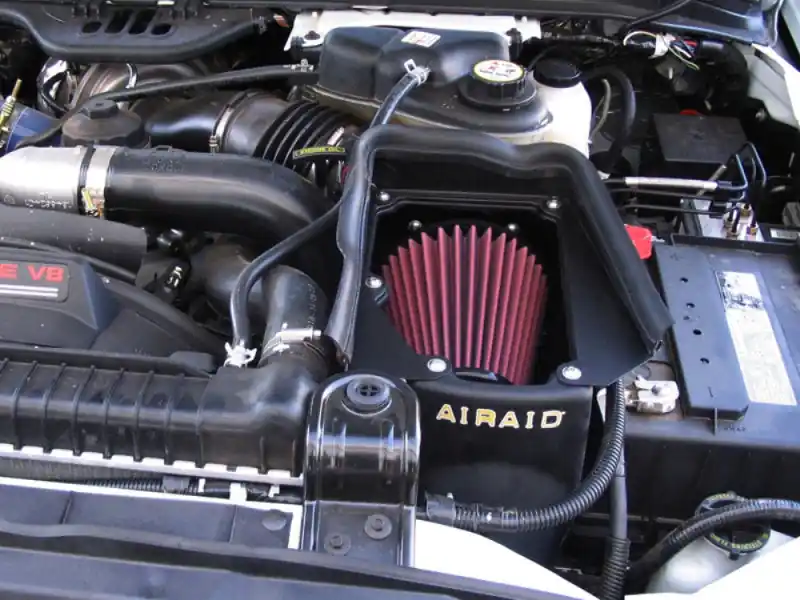 Airaid 03-07 Ford Power Stroke 6.0L Diesel MXP Intake System w/o Tube (Oiled / Red Media) Seasonal Sale