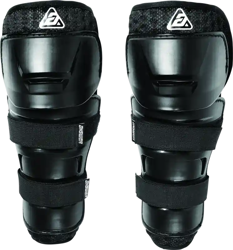 Answer Peewee Knee Guard Black Top Pick