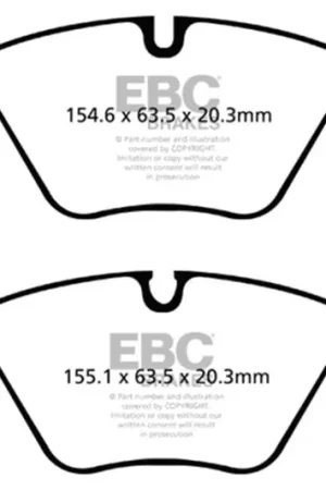 EBC 09+ BMW Z4 3.0 (E89) Yellowstuff Front Brake Pads Flash Sale