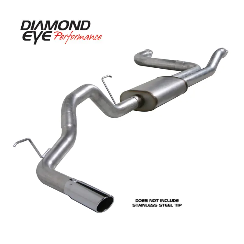 Handmade Diamond Eye KIT 3-1/2in Catback Single GAS AL NISSAN TITAN 5.6L 07-10