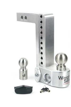 Weigh Safe 10in Drop Hitch w/Built-in Scale & 2in Shank (10K/12.5K GTWR) - Aluminum Seasonal Sale