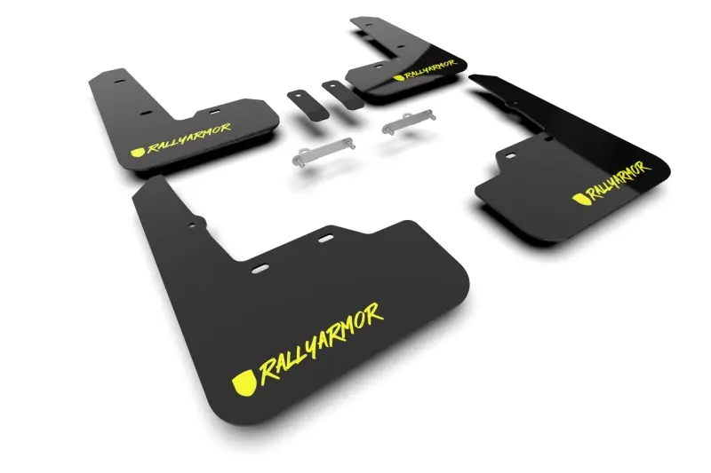 Rally Armor 22-25 Subaru WRX Black UR Mud Flap Altered Font Light Green Logo Genuine