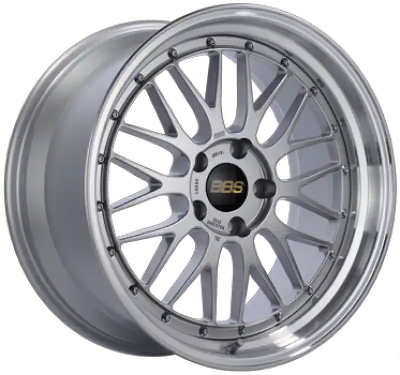 BBS LM 18x8 5x112 ET45 Diamond Silver Center / Diamond Cut Lip Wheel PFS/Clip Required Genuine