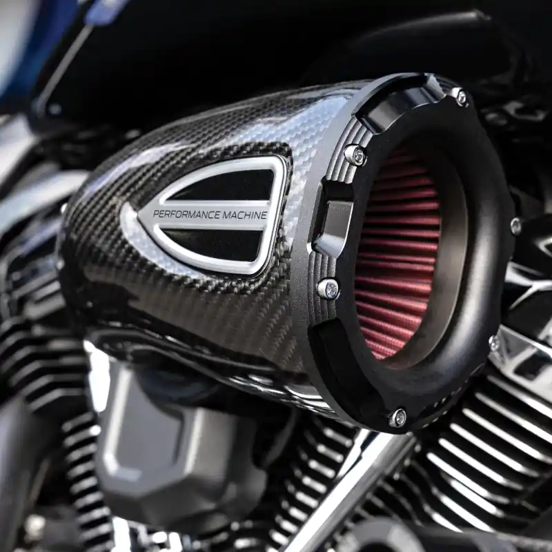 Performance Machine 23-Up CVO, 2024 Touring C4 Series Air Cleaner - Carbon Fiber/Black Ops Warranty Included