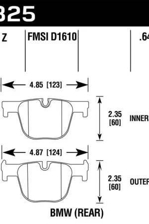 Hawk 13-15 BMW 335i/335i xDrive / 14-16 BMW 435i/435i xDrive HPS 5.0 Rear Brake Pads Buy Direct