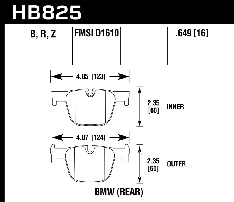 Hawk 13-15 BMW 335i/335i xDrive / 14-16 BMW 435i/435i xDrive HPS 5.0 Rear Brake Pads Buy Direct