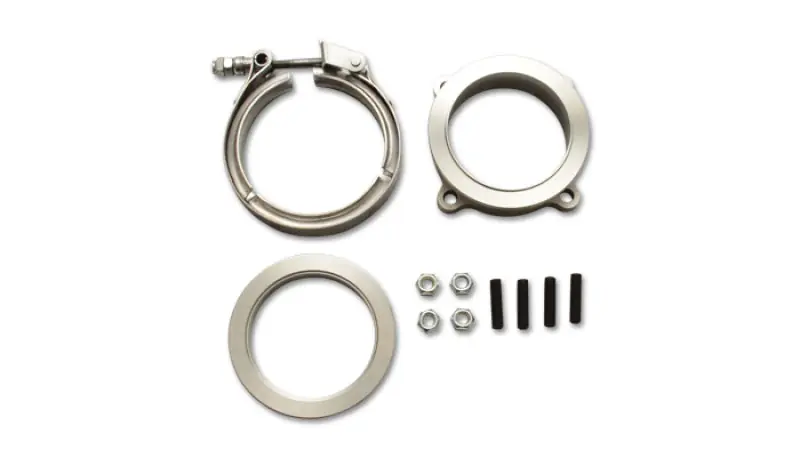 Modern Vibrant GT Series Turbo Adapter 3in 4 Bolt to 3in V-Band Flange w/ V-Band & V-Band Clamp