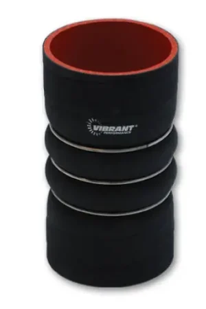Vibrant 4 Ply Aramid Hump Hose w/3 SS Rings 5in ID x 6in Length - Black Discount