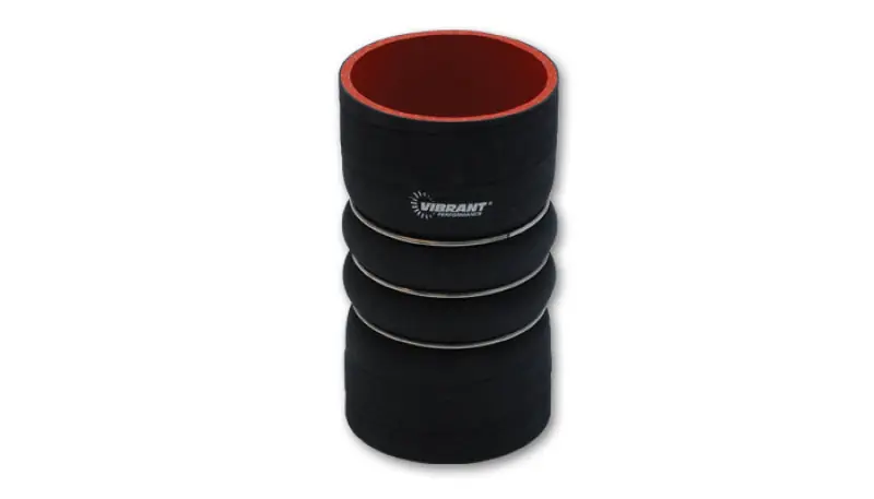 Vibrant 4 Ply Aramid Hump Hose w/3 SS Rings 5in ID x 6in Length - Black Discount