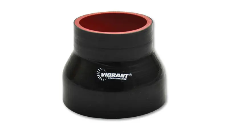 Vibrant Silicone Reducer Coupler 4.00in ID x 3.00in ID x 4.50in Long - Black Premium