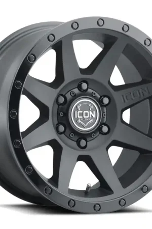ICON Rebound 18x9 6x135 6mm Offset 5.25in BS 87.1mm Bore Double Black Wheel Next Day Delivery