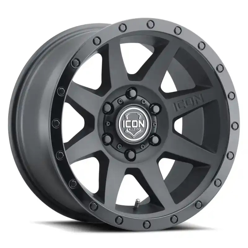 ICON Rebound 18x9 6x135 6mm Offset 5.25in BS 87.1mm Bore Double Black Wheel Next Day Delivery