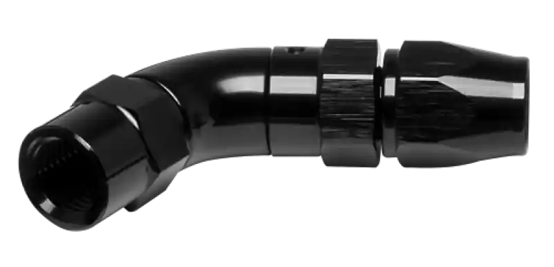 Shop Now Vibrant -3AN 45 Degree High Flow Hose End Fitting for PTFE Lined Flex Hose - Aluminum