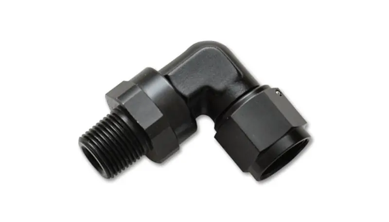 Exclusive Vibrant -6AN to 1/4in NPT Female Swivel 90 Degree Adapter Fitting