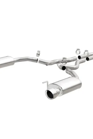 MagnaFlow Cat Back, SS, 2.5in, Street, Dual Split Polished 4.5in Tips 2015 Ford Mustang Ecoboost High Quality