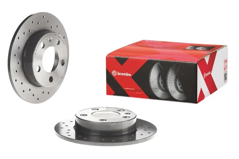 Brembo 06-13 A3 Quattro/15-18 A3 Quattro Front Premium Xtra Cross Drilled UV Coated Rotor Time-Limited