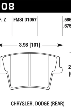 Hawk 05-10 Chrysler 300 (except SRT8) / 08 Dodge Challenger / 09-10 Dodge Challenger SE/RT HPS Markdown