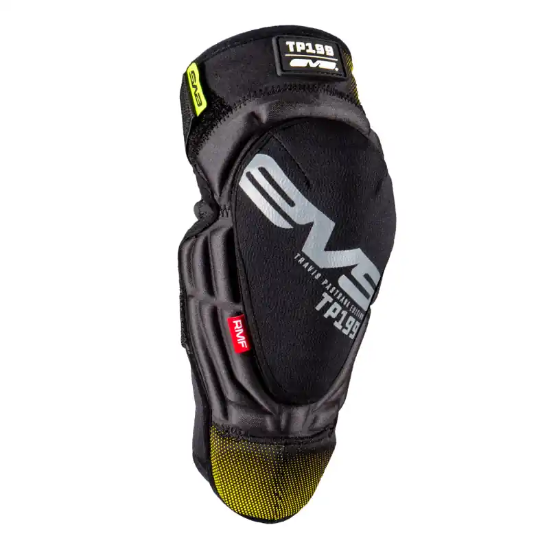 EVS TP199 Knee/Shin Guard Pair Black/Hi Viz - Youth Authentic