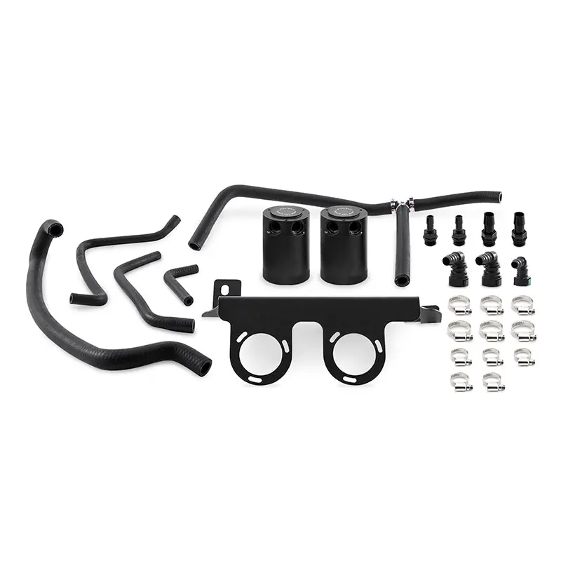 Free Returns Mishimoto 2016+ Chevrolet Camaro 2.0T Baffled Oil Catch Can Kit - Black