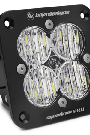 Baja Designs Squadron Pro Black Wide Cornering Pattern Flush Mount LED Light Pod - Black Top Rated
