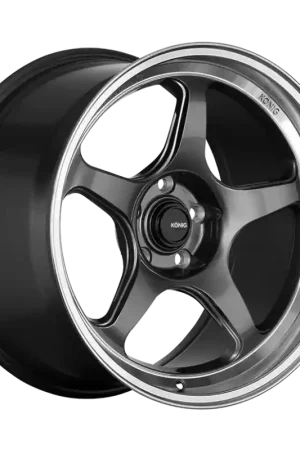 Konig Hyperspec 15x8 4x100 ET35 Anthracite Metallic Wheel w/ Mirror Machined Lip (Knurled Bead) Budget