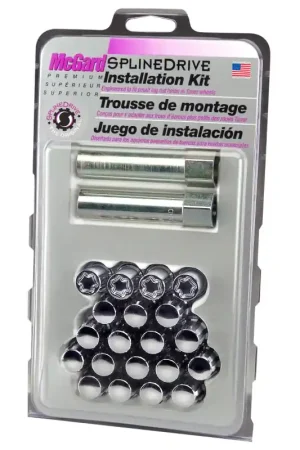 McGard SplineDrive Tuner 5 Lug Install Kit w/Locks & Tool (Cone) M12x1.5 / 13/16 Hex - Chrome (CS) Weekend Sale