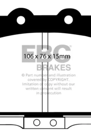 Same Day Shipping EBC 86-89 Mazda RX7 2.4 (1.3 Rotary)(Vented Rear Rotors) Greenstuff Front Brake Pads