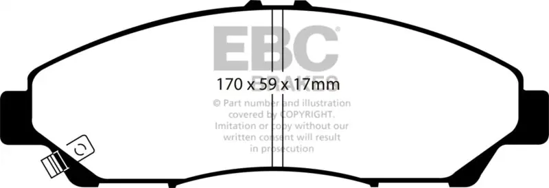 EBC 07-13 Acura MDX 3.7 Ultimax2 Front Brake Pads Money Back Guarantee