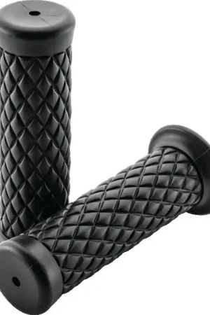 Bikers Choice 1 Inch Black Quilted Grip Premium