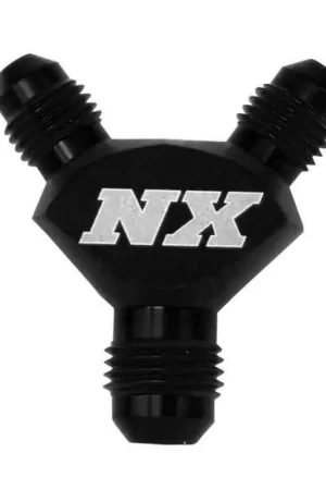 Hot Deal Nitrous Express 6AN x 6AN x 6AN Billet Pure-Flo Y Fitting - Black