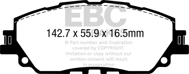 Secure Checkout EBC 2019+ Lexus ES300H 2.5L Hybrid Yellowstuff Front Brake Pads