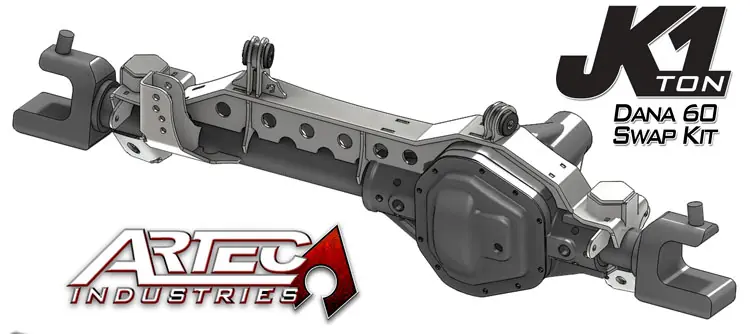 Top Pick JK 1 Ton Front Dana 60 Swap Kit W/Currie Johnny Joints Artec Industries