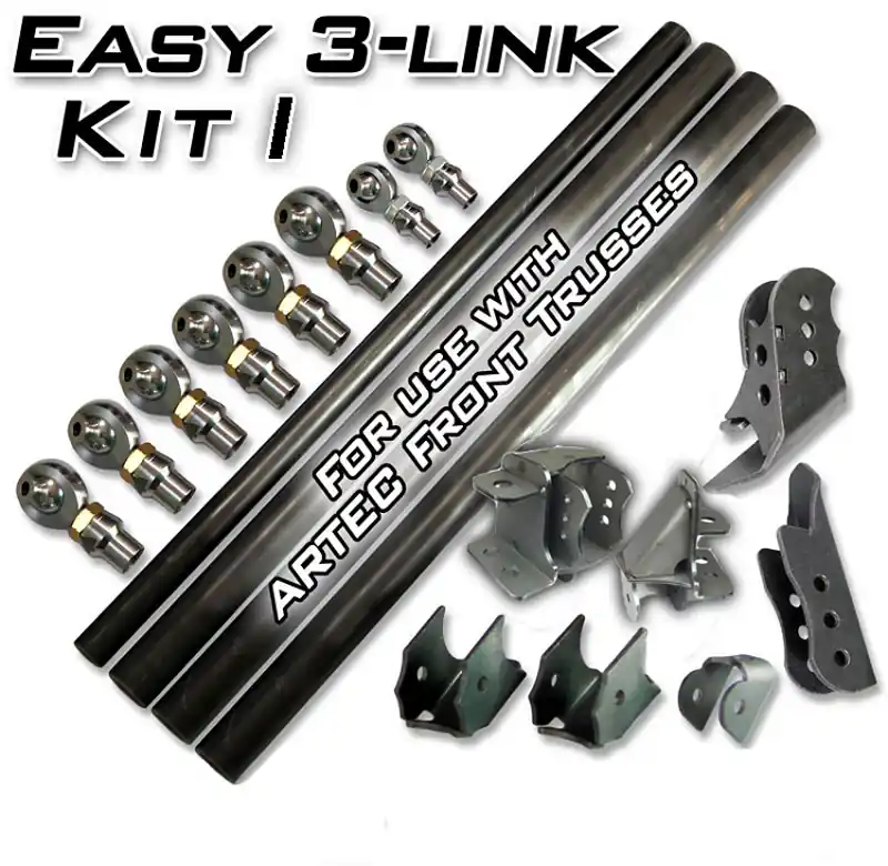 Popular Easy 3 Link Kit I Dual Bracket for Artec Truss Outside Frame Chevy / Ford 78-79 with DOM Artec Industries