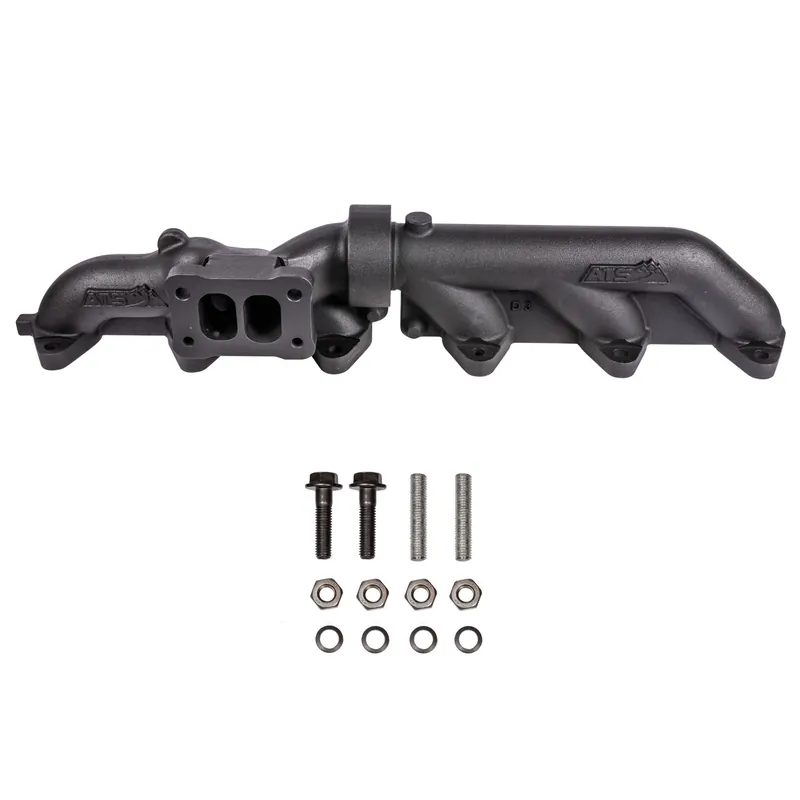 Pulse Flow Exhaust Manifold Kit Fits 2003-2007 5.9L Cummins 2-Pc T3 With Turbo Flange Hardware ATS Buy Today
